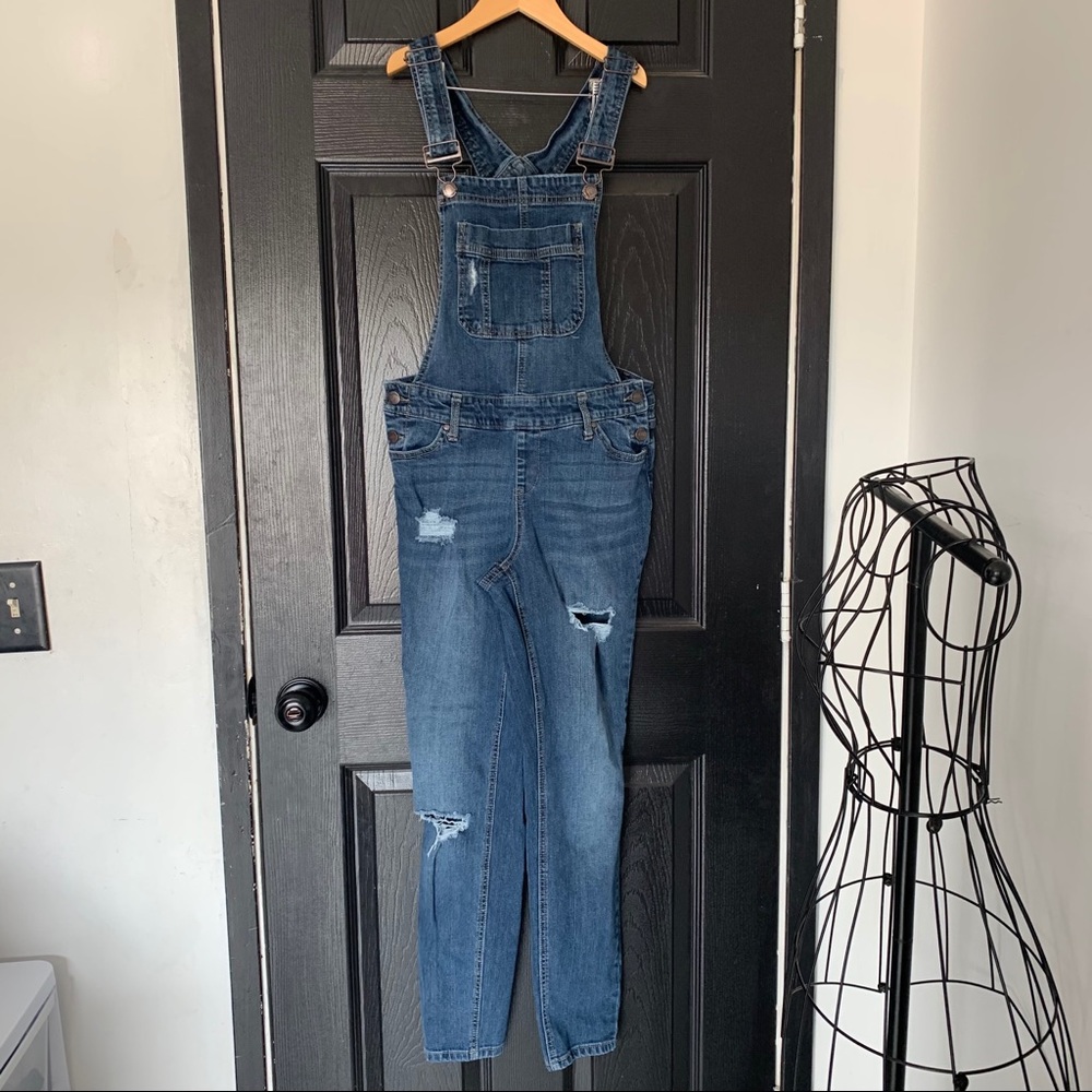 Blue Spice, Distressed Blue Denim Overall